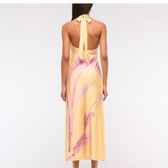 Abercrombie & Fitch Yellow and Pink Maxi Dress - Picture 3 of 3